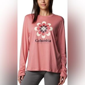 Columbia WMN Pink Agave/Floral Groove Long Sleeve Top (Small) SOLD OUT ONLINE